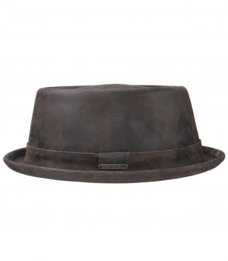 Pork Pie Flint Pigskin dark brown Stetson Pork Pie Flint Pigskin dark brown Stetson